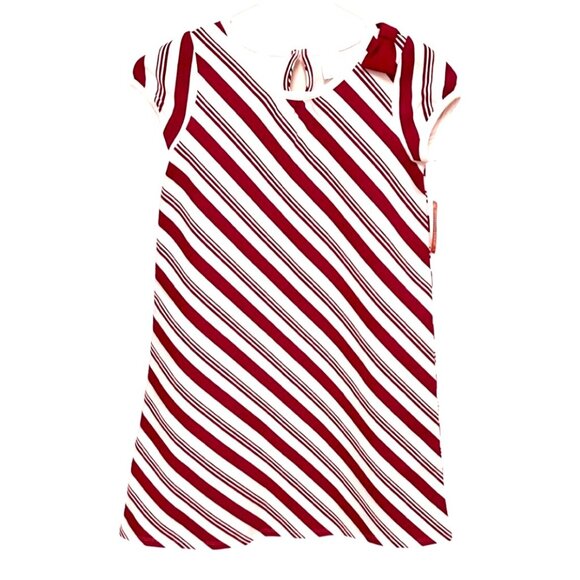 NWT Gymboree Ho Ho Ho Candy Cane Striped Ponte Dress Size 10 - Picture 1 of 6